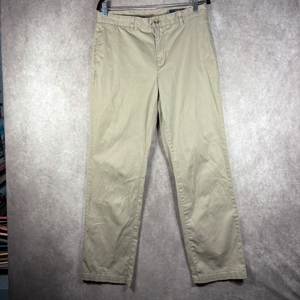 Vineyard Vines Chino Pants Men 32x32 Khaki Breaker Pants Straight Stretch Preppy